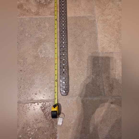 Guess Gray Rhinestone Embellished Belt - Picture 13 of 14